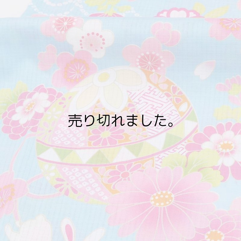 新品浴衣 子供ゆかたお子様 女子 高級浴衣 綿紅梅 アウトレット