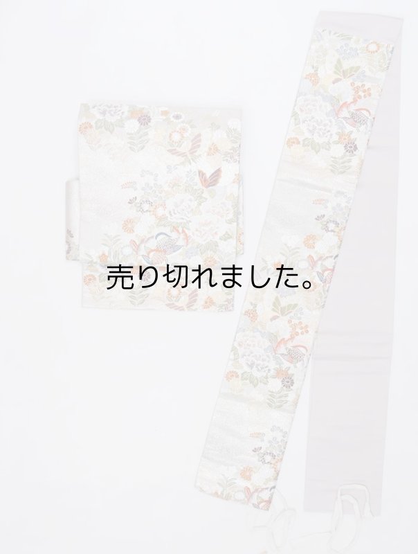 リサイク 袋帯 作り帯 二重太鼓 付帯 二部式帯 織物 鴛鴦