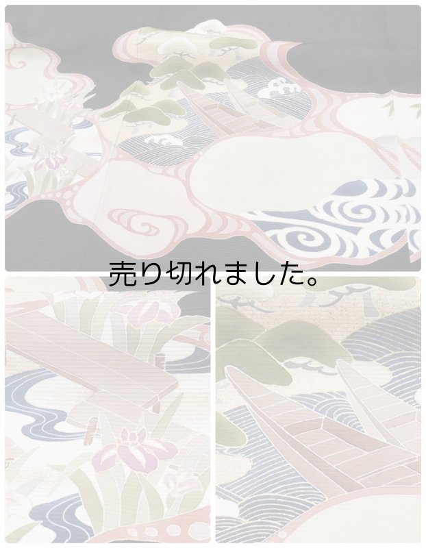 未使用品 夏黒留袖 絽生地 比翼仕立て 留袖 身丈159cm Lサイズ