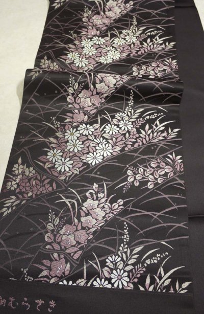 画像1: 正絹　新品袋帯　六通柄　アウトレット