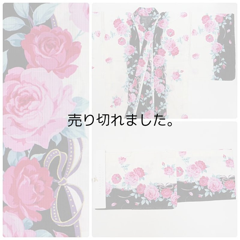 画像10: 【高級 浴衣】松田聖子ブランド浴衣 アウトレット浴衣 新品/ブランド浴衣/夏きもの 浴衣a5s2格安 SEIKO MATSUDA 黒系 (10)