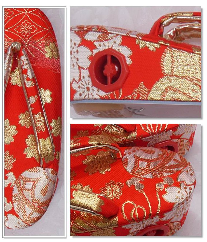 画像2: 新品 七五三 3才 草履単品商品です アウトレット３歳女子祝着 三歳 草履 単品 七五三草履 未使用 a5 アウトレット 金襴 草履 逸品 (2)