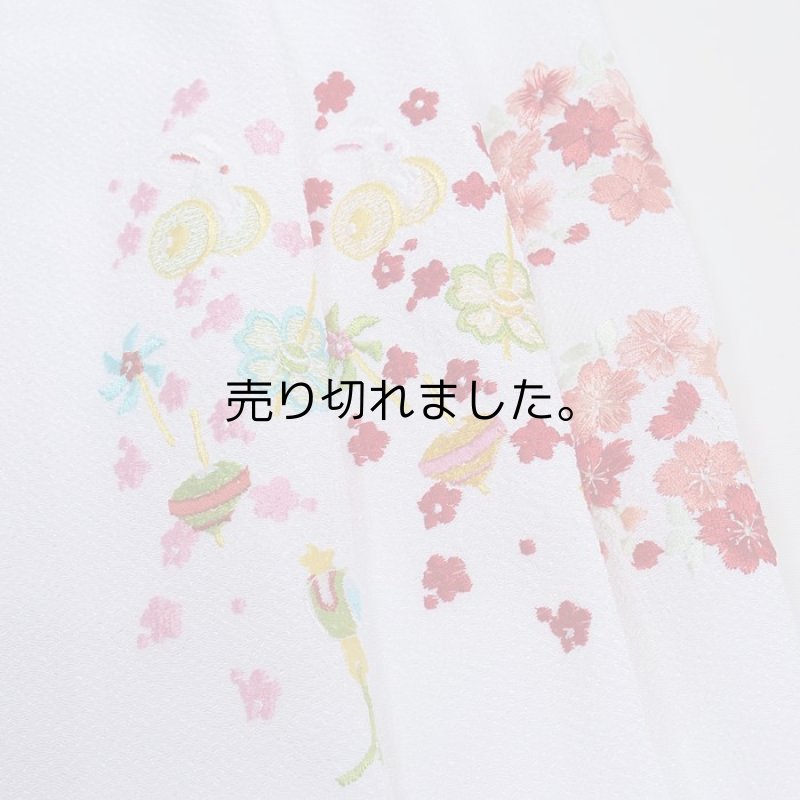 画像3: 半衿 刺繍 お子様 お宮参り 祝着 女子 三歳 七歳 半衿 ／ 祝着 3歳半衿 7歳半衿 縮緬生地 白地化繊生地 a4a5m5 ／ アウトレット送料無料 在庫処分 訳あり (3)