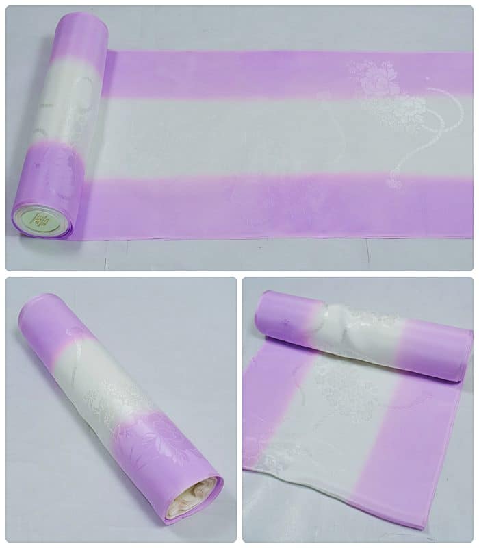振袖用 長襦袢の反物 正絹 新品 アウトレット長襦袢 紫色 ピンク 振袖 